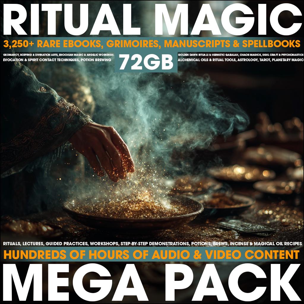 Ritual Magic Mega Pack | 3250+ Occult Ebooks, Spellbooks, Courses, 72GB Archive with Videos and Hundreds of Hours of Audio + rituals