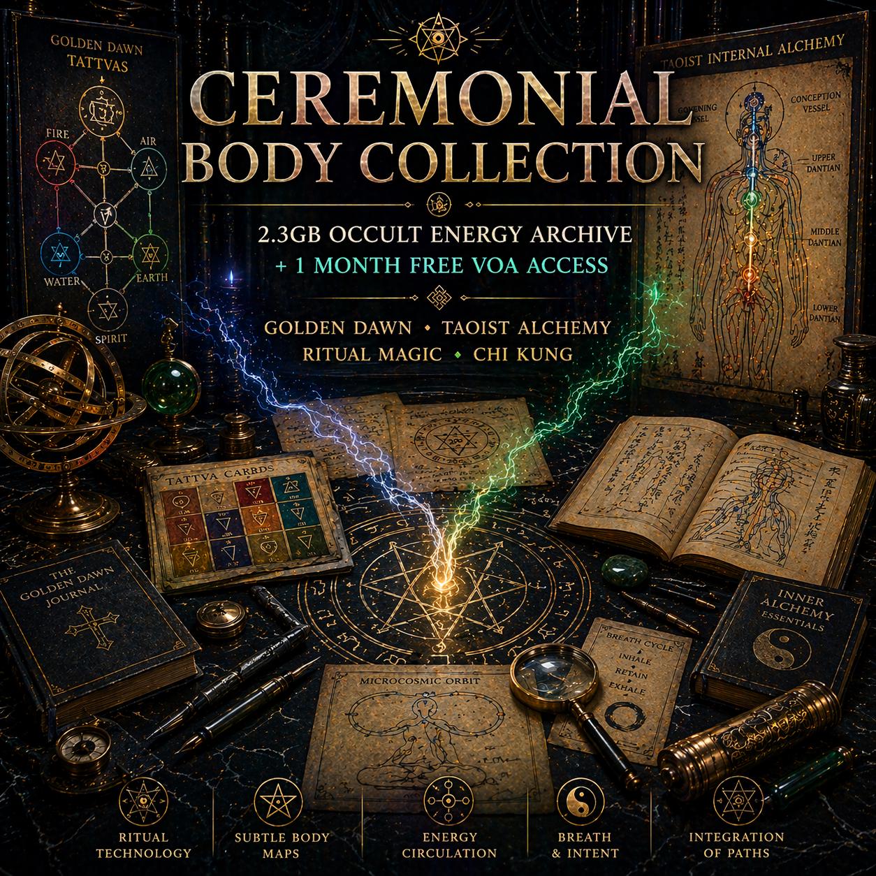 Ceremonial Body Collection + 2.3GB Occult Energy Archive | Golden Dawn, Taoist Alchemy, Ritual Magic, Chi Kung