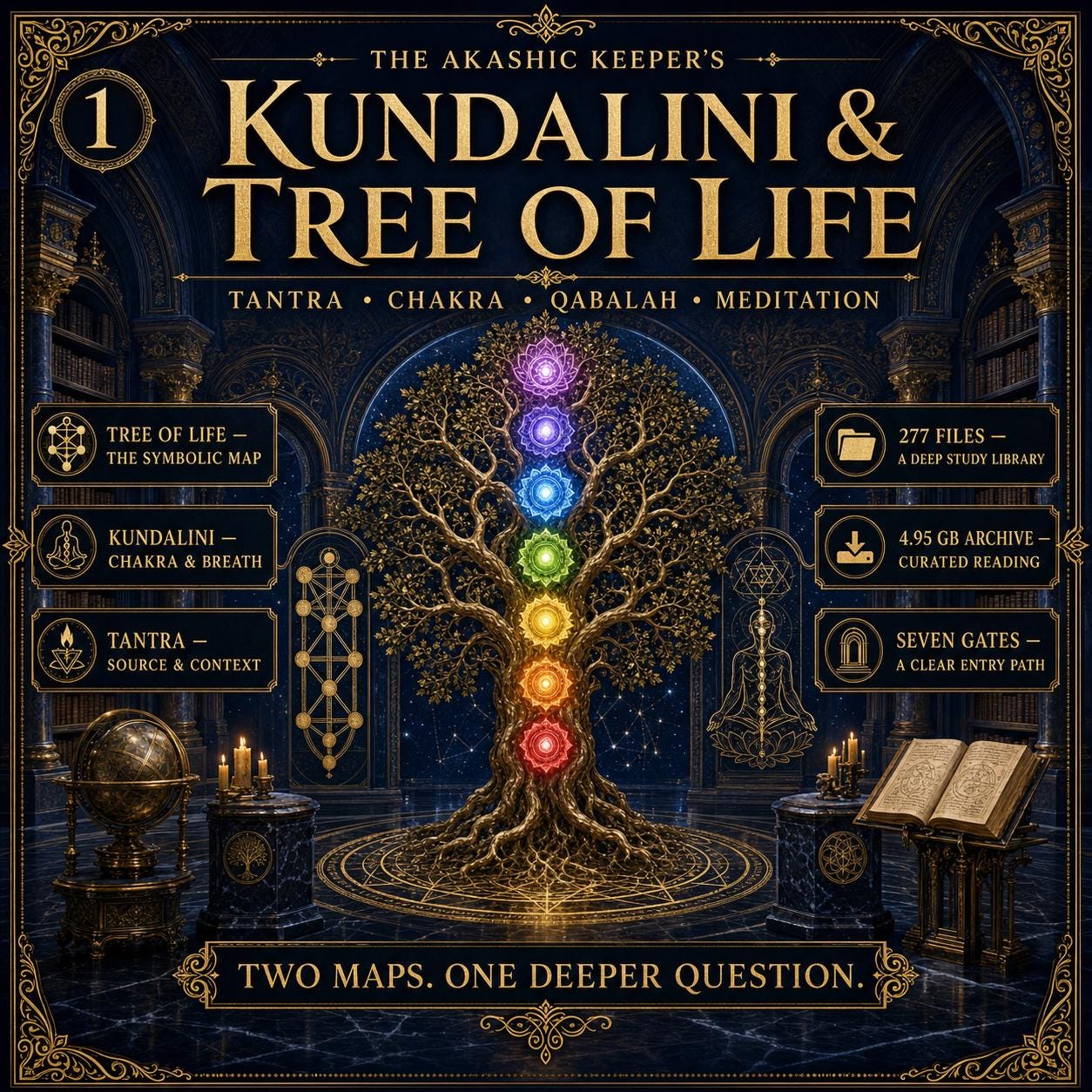 Kundalini & Tree of Life Master Archive | 277 Files | Tantra, Chakra, Kabbalah /  Meditation Study | Digital Download